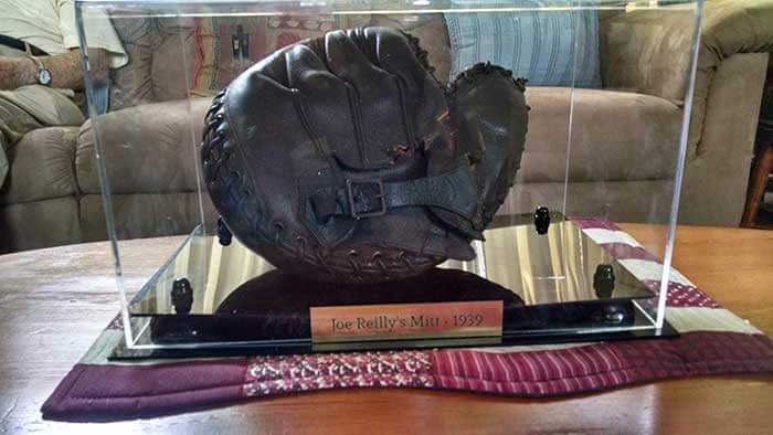 War Hero Receives His Restored High School Catchers Mitt and a Display Case from His Son