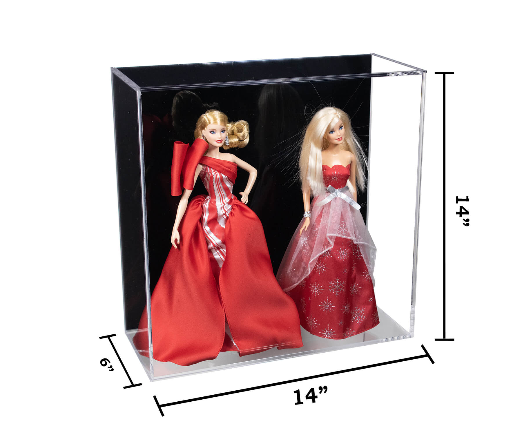 Clear Acrylic Double Barbie Doll Display Case (A124A) – Better Display ...