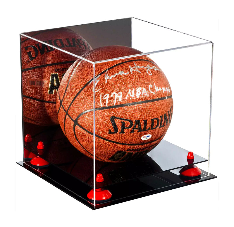 Acrylic Full Size Basketball Display Case - Mirror Wall Mounts for Sale On BetterDisplayCases