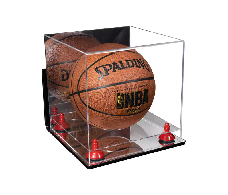 Acrylic Full Size Basketball Display Case - Mirror Wall Mounts for Sale On BetterDisplayCases