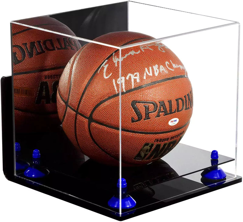 Acrylic Full Size Basketball Display Case - Mirror Wall Mounts for Sale On BetterDisplayCases