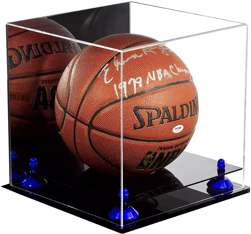 Acrylic Full Size Basketball Display Case - Mirror Wall Mounts for Sale On BetterDisplayCases