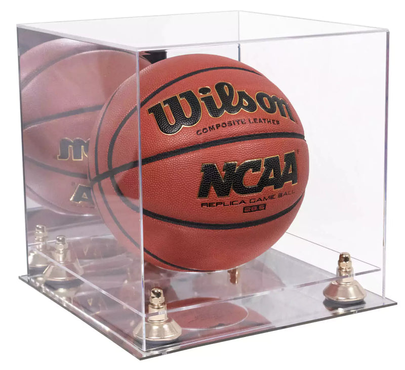 Acrylic Full Size Basketball Display Case - Mirror Wall Mounts for Sale On BetterDisplayCases