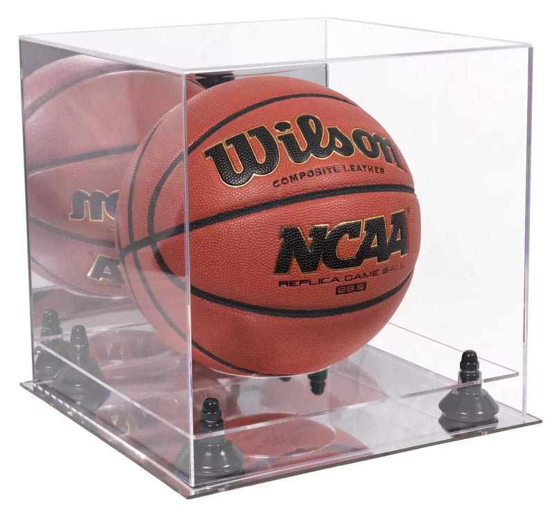 Acrylic Full Size Basketball Display Case - Mirror Wall Mounts for Sale On BetterDisplayCases