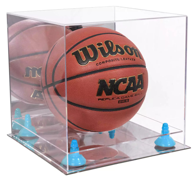 Acrylic Full Size Basketball Display Case - Mirror Wall Mounts for Sale On BetterDisplayCases