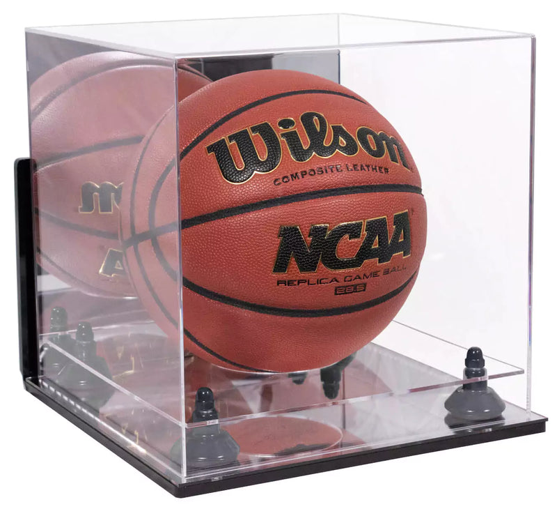 Acrylic Full Size Basketball Display Case - Mirror Wall Mounts for Sale On BetterDisplayCases