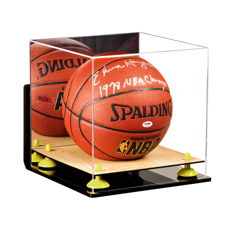 Acrylic Full Size Basketball Display Case - Mirror Wall Mounts for Sale On BetterDisplayCases