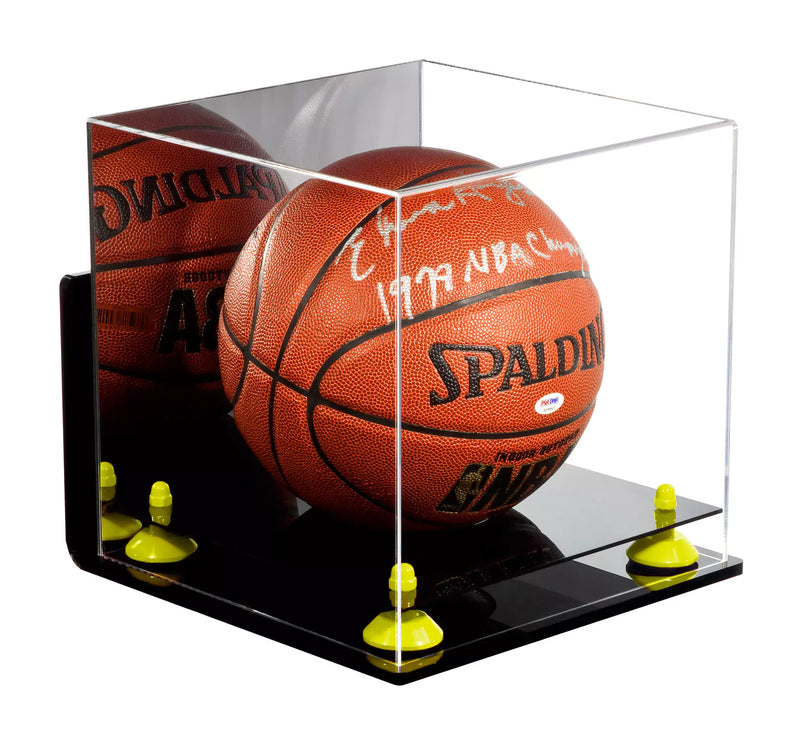 Acrylic Full Size Basketball Display Case - Mirror Wall Mounts for Sale On BetterDisplayCases