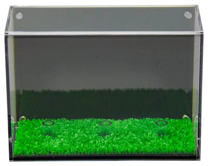 Acrylic Golf Ball Display Case with Turf Base for sale on Better Display Cases