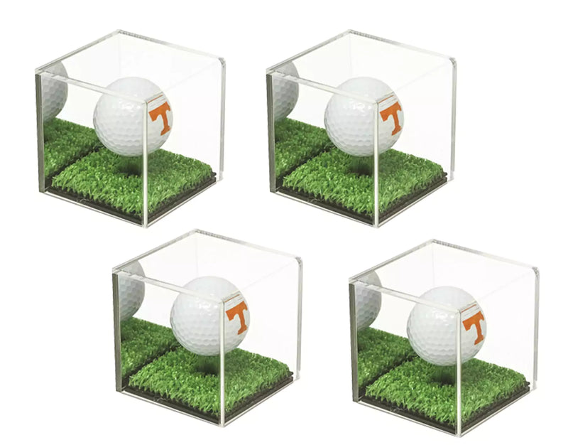 Acrylic Golf Ball Display Case with Turf Base for sale on Better Display Cases