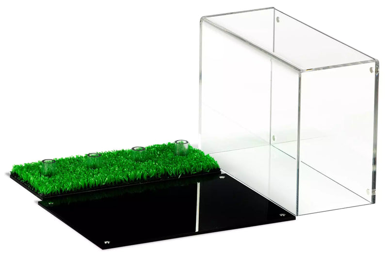 Acrylic Golf Ball Display Case with Turf Base for sale on Better Display Cases