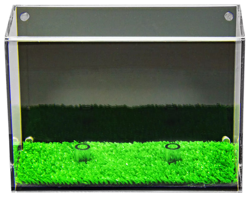 Acrylic Golf Ball Display Case with Turf Base for sale on Better Display Cases