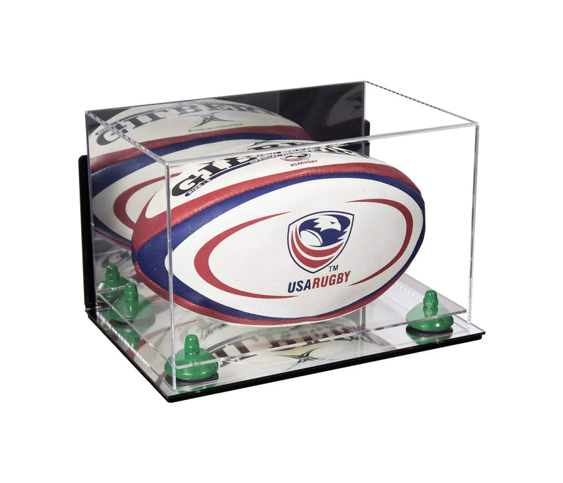 Acrylic Rugby Ball Display Case for sale on better display cases