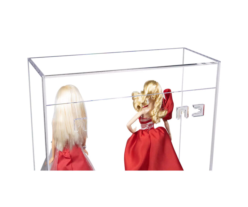 Acrylic barbie doll display case Double for sale on better display cases