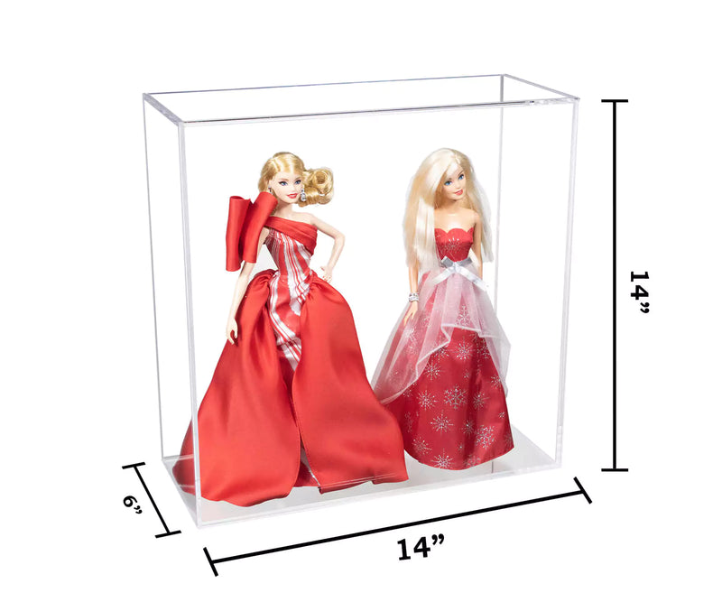 Acrylic barbie doll display case Double for sale on better display cases