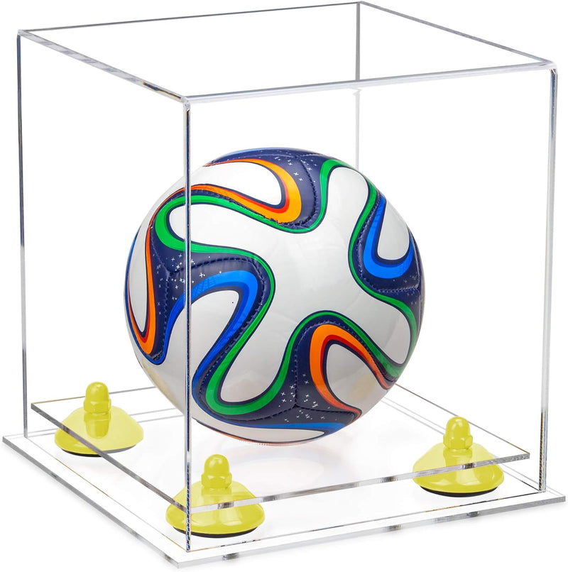 Acrylic Mini - Miniature (not Full Size) Soccer Ball Display Case - Clear (B03/A015)