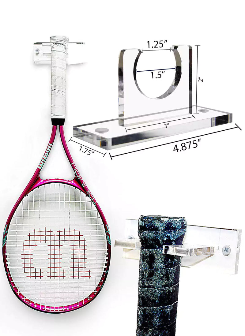 Tennis racket wall mount for sale on better display cases