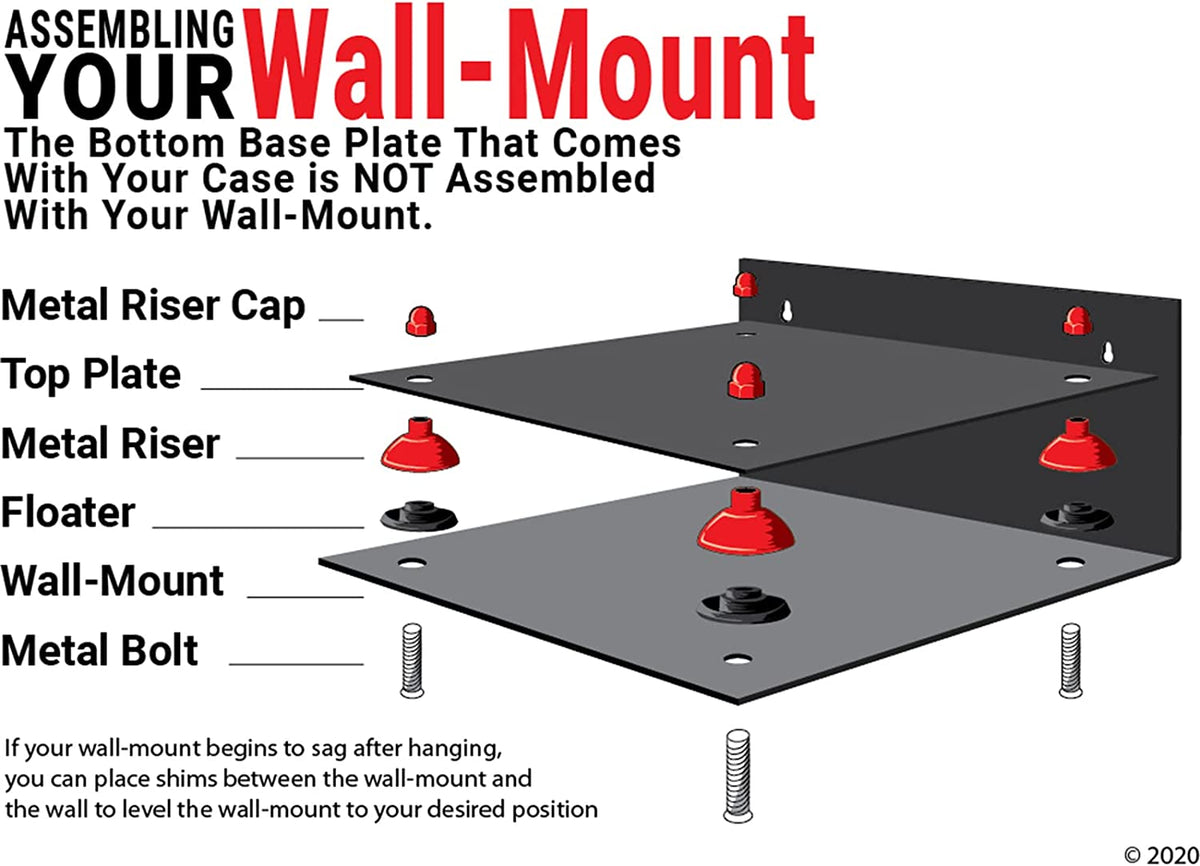 Acrylic Cowboy Hat Display Case Mirror Wall Mounts 16 x 13 x 12