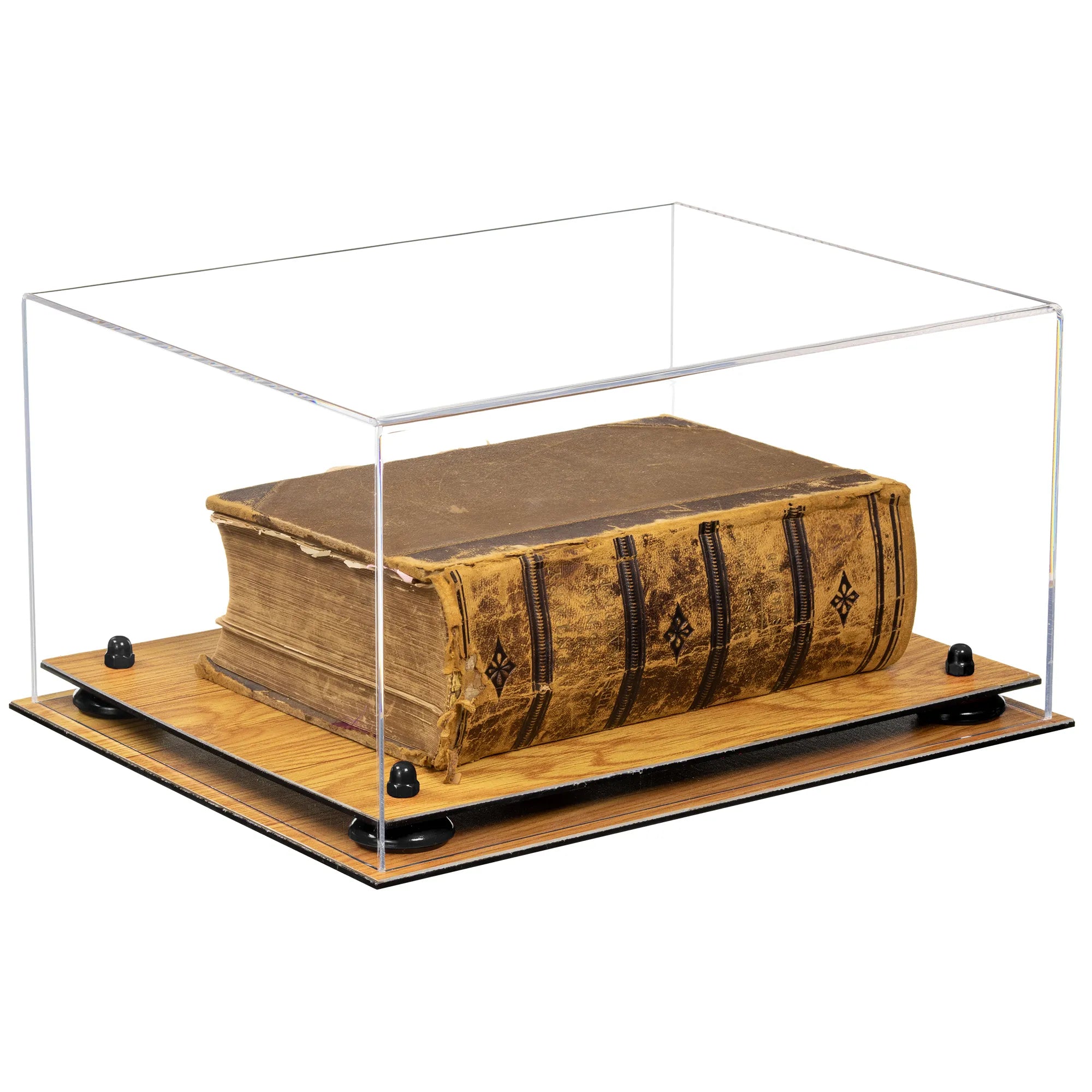 Versatile Acrylic Display Case - Medium Rectangle Box with Mirror, deals Risers and Turf Base 15