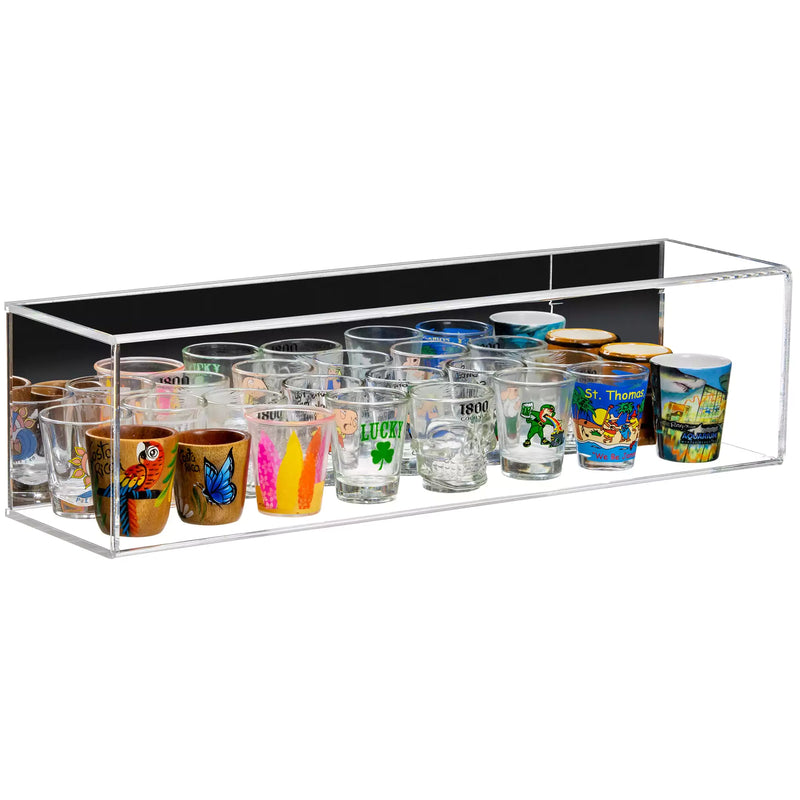 acrylic shot glass display case for sale on better display cases