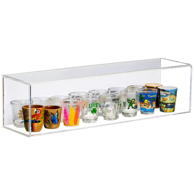 acrylic shot glass display case for sale on better display cases