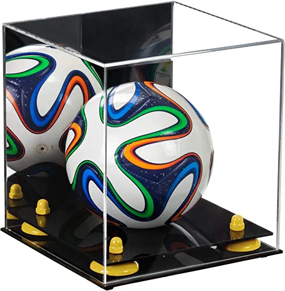 acrylic soccer ball display case for sale on Better Display Cases