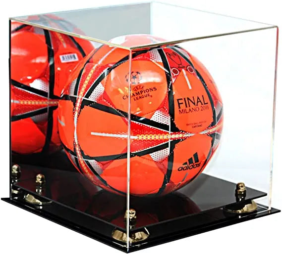 acrylic soccer ball display case for sale on Better Display Cases