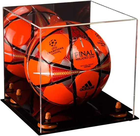 acrylic soccer ball display case for sale on Better Display Cases