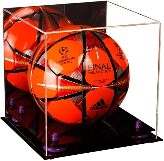 acrylic soccer ball display case for sale on Better Display Cases