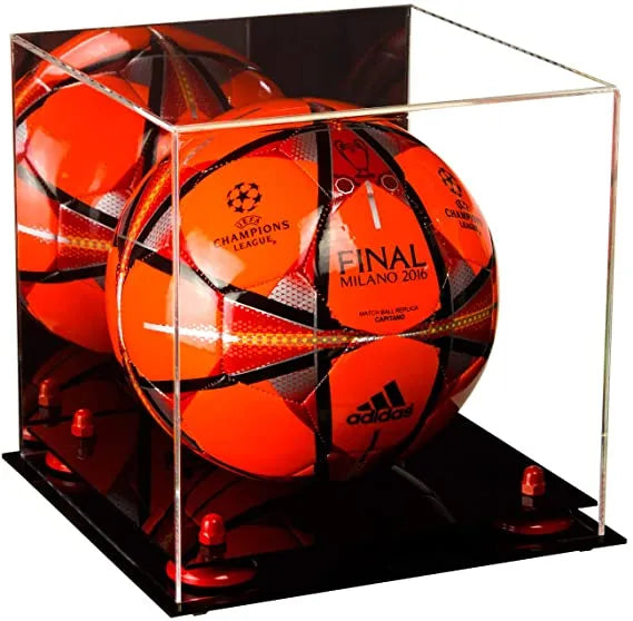 acrylic soccer ball display case for sale on Better Display Cases