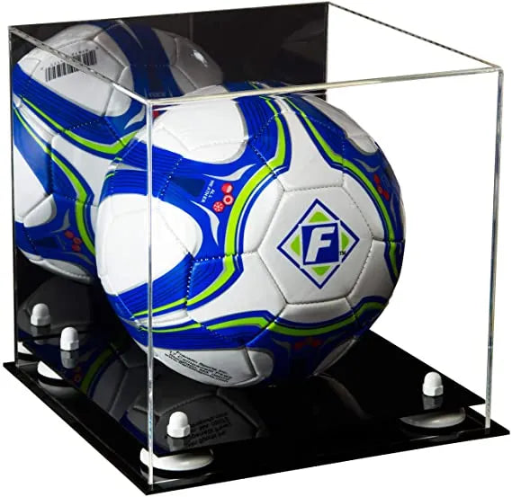 acrylic soccer ball display case for sale on Better Display Cases