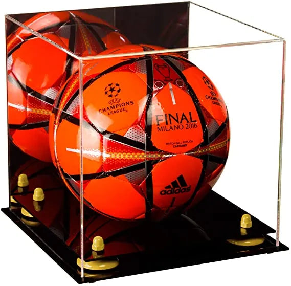 acrylic soccer ball display case for sale on Better Display Cases