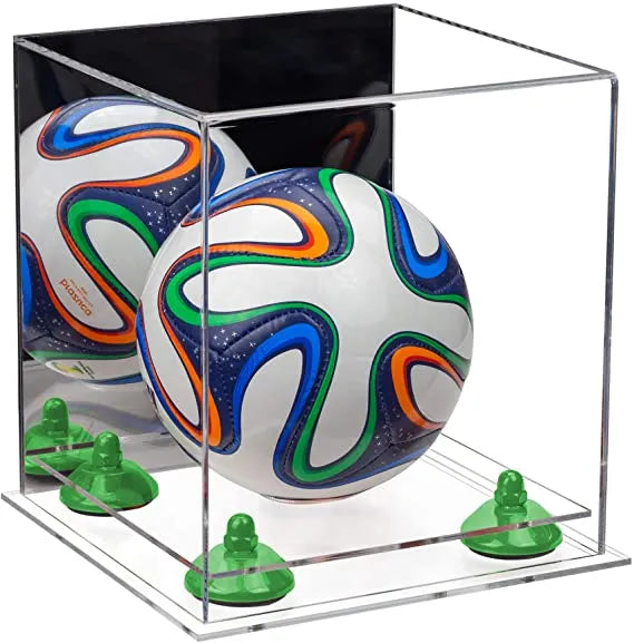 acrylic soccer ball display case for sale on Better Display Cases