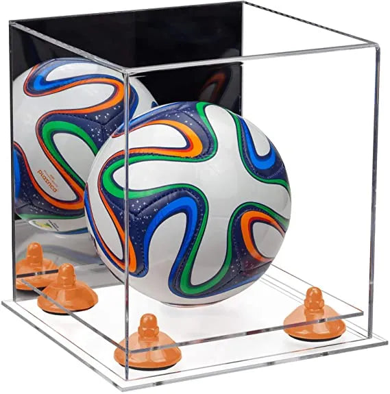 acrylic soccer ball display case for sale on Better Display Cases