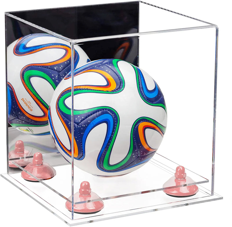 acrylic soccer ball display case for sale on Better Display Cases