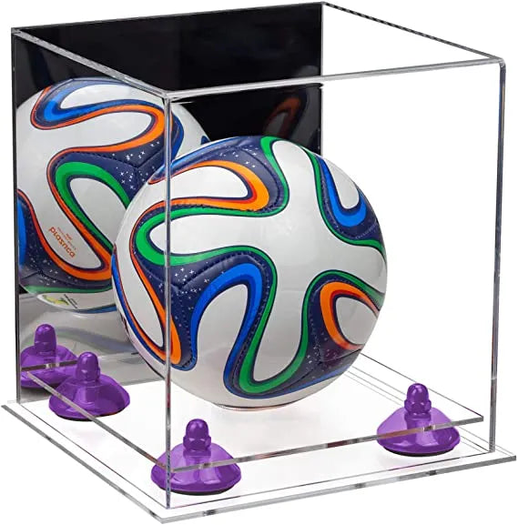 acrylic soccer ball display case for sale on Better Display Cases