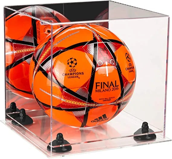 acrylic soccer ball display case for sale on Better Display Cases