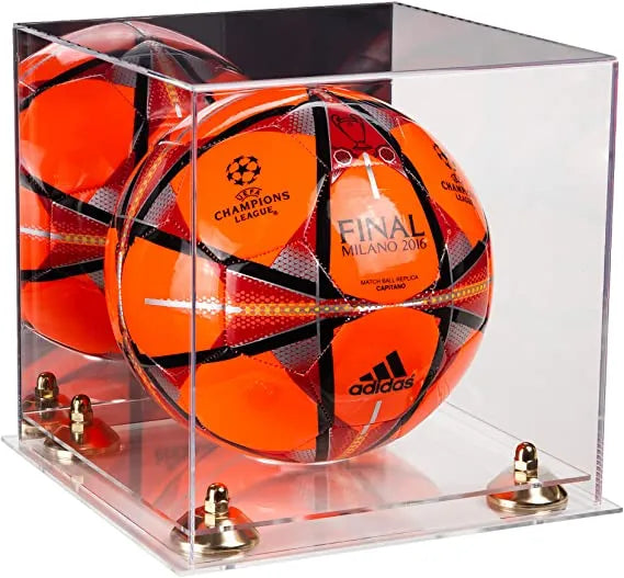 acrylic soccer ball display case for sale on Better Display Cases