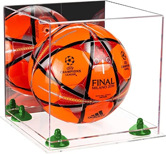 acrylic soccer ball display case for sale on Better Display Cases