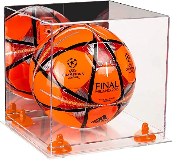 acrylic soccer ball display case for sale on Better Display Cases