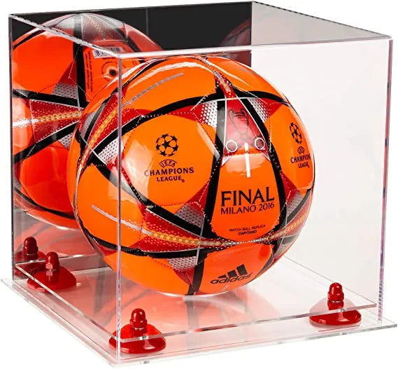 acrylic soccer ball display case for sale on Better Display Cases