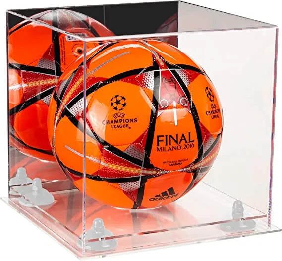 acrylic soccer ball display case for sale on Better Display Cases