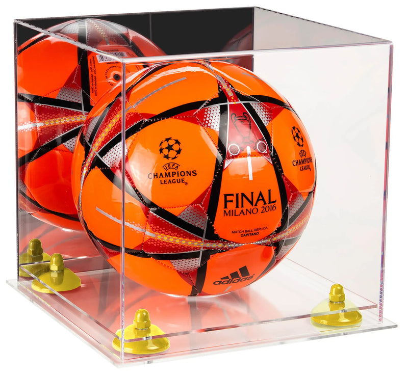 acrylic soccer ball display case for sale on Better Display Cases