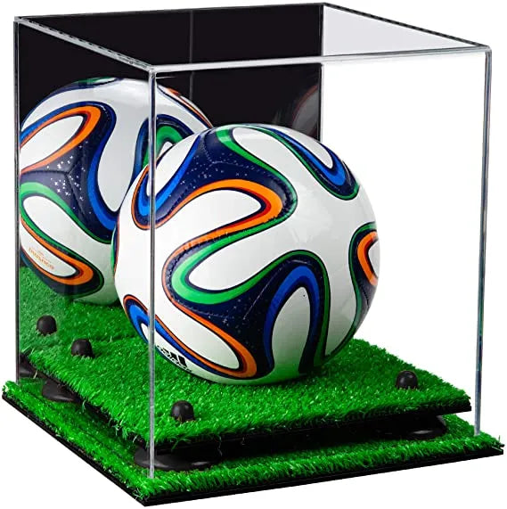 acrylic soccer ball display case for sale on Better Display Cases