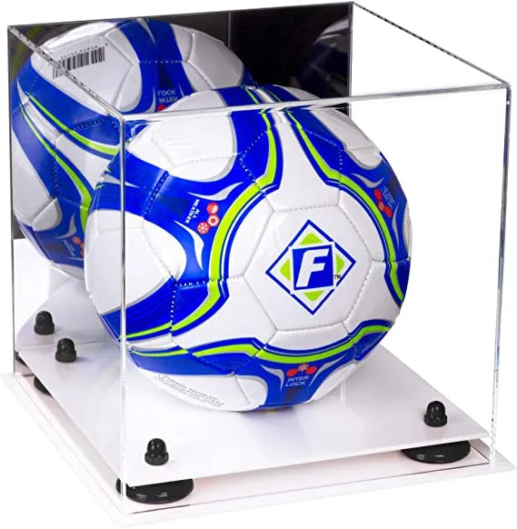 acrylic soccer ball display case for sale on Better Display Cases