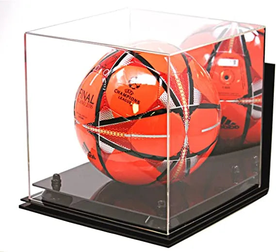 acrylic soccer ball display case for sale on Better Display Cases