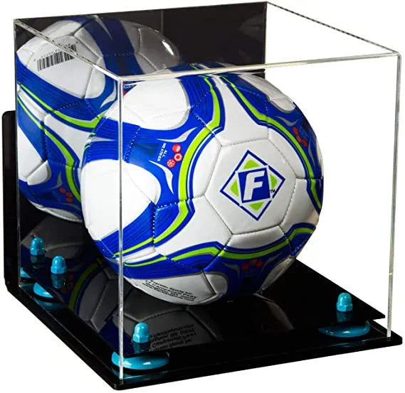 acrylic soccer ball display case for sale on Better Display Cases