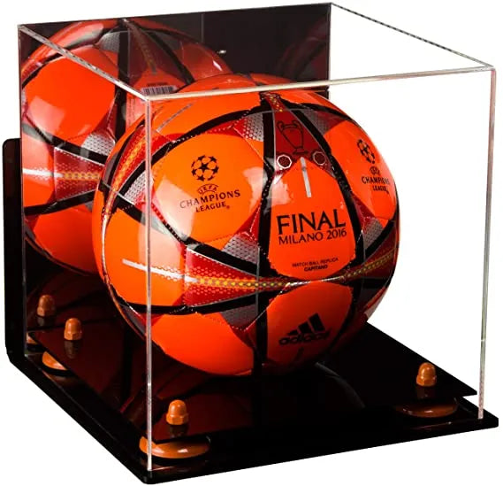 acrylic soccer ball display case for sale on Better Display Cases