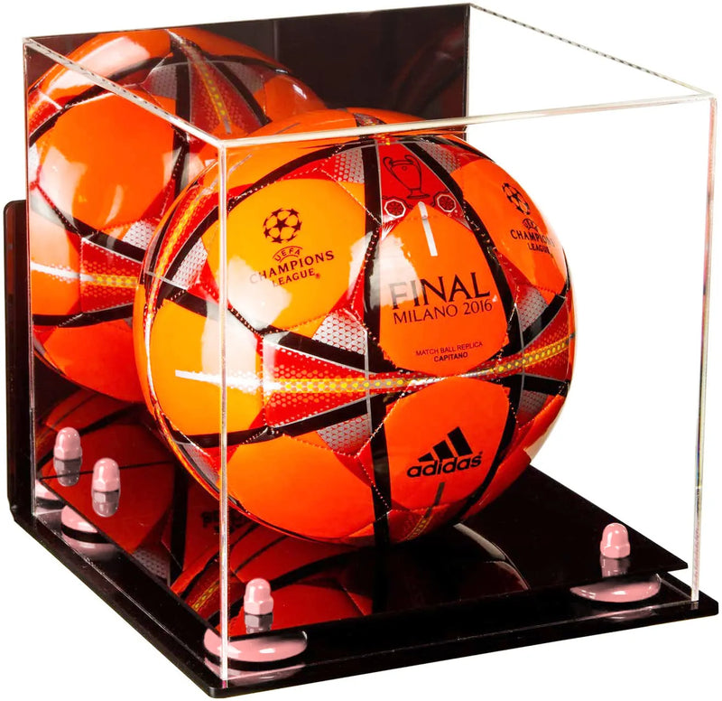 acrylic soccer ball display case for sale on Better Display Cases