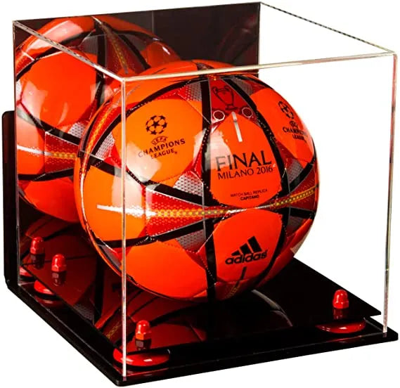 acrylic soccer ball display case for sale on Better Display Cases